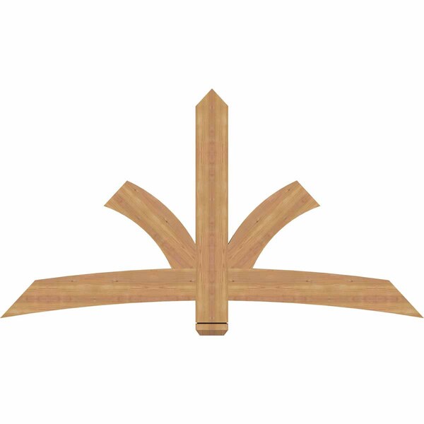 Ekena Millwork Davenport Timber Gable Bracket, Western Red Cedar, 72"W x 39"H x 1 1/2"D x 5 1/2"F, 13/12 Pitch GBW072X39X0206DAV00SWR - main